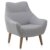 Sillón SPEZIA – tejido Gris claro – madera de haya Natural
