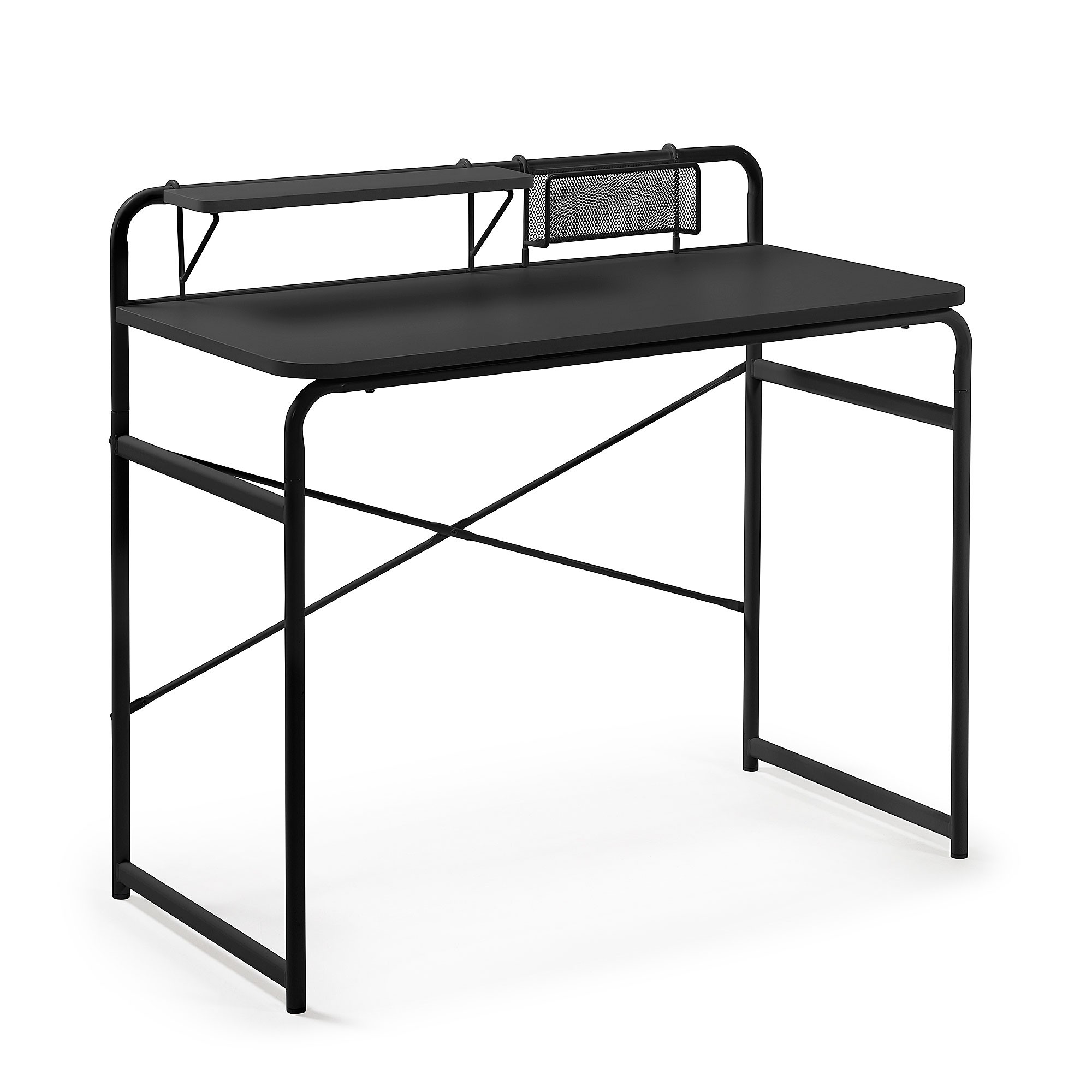Mesa escritorio STUTTGART 98×48 – MDF y metal Negro