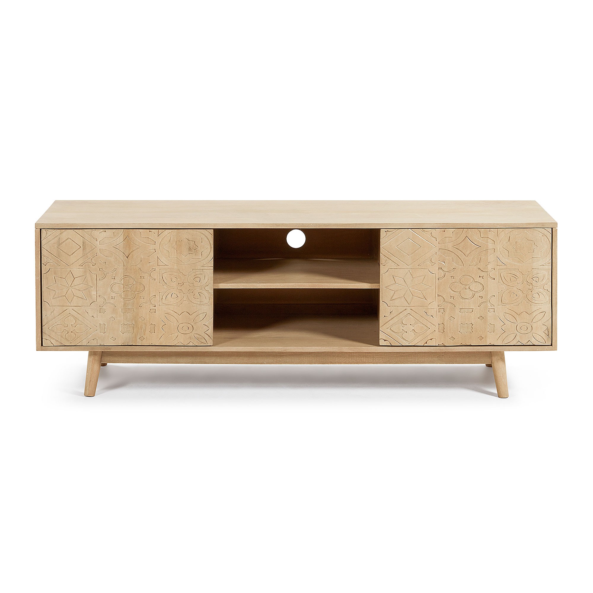 Mueble TV HAMBURGO 160x56 - madera de mango Natural