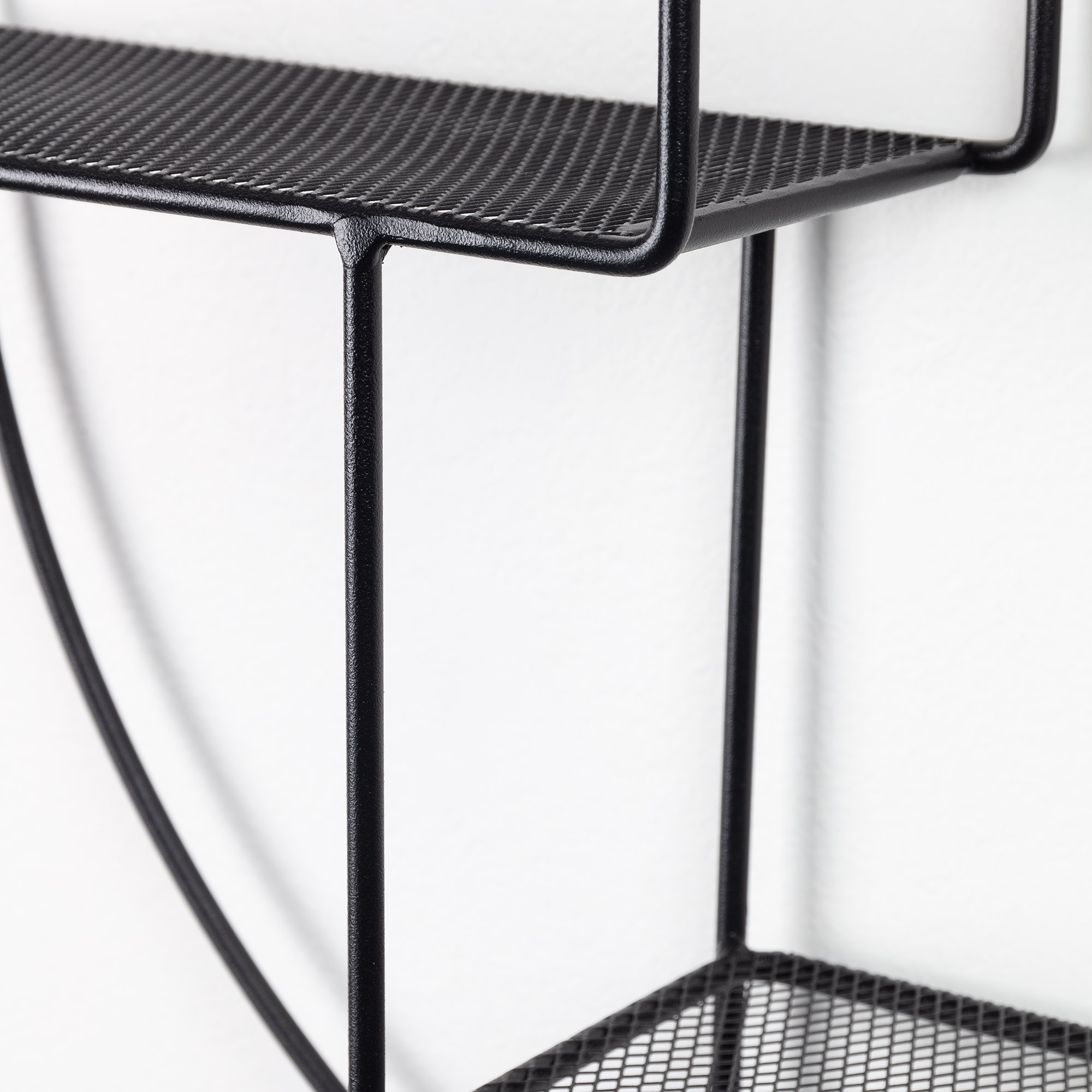 Estantería de pared HESSE - metal Negro