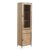 Vitrina ANHALD 187×50 – madera de abeto Natural – metal Gris oscuro