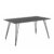 Mesa de comedor HAGEN 160×90 – MDF efecto óxido – metal Negro