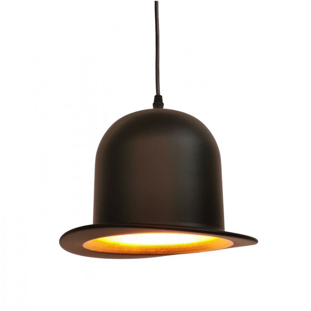 Lámpara de suspensión SOMBRERO JEEVES Style -metal Negro