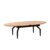 Mesa de centro LILLE – madera de roble Natural – metal Negro