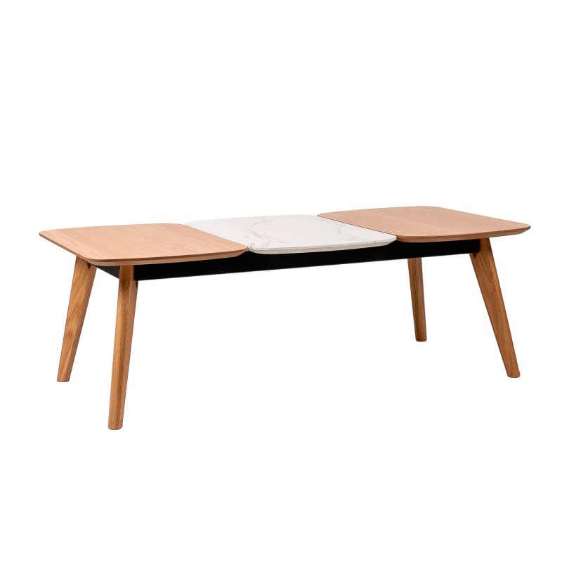 Mesa de centro BRETAÑA 120×60 – madera de roble Natural – madera efecto mármol Mesa de centro BRETAÑA 120×60 – madera de roble Natural – madera efecto mármol