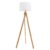 Lámpara de pie HOUT – tejido Blanco – madera Natural