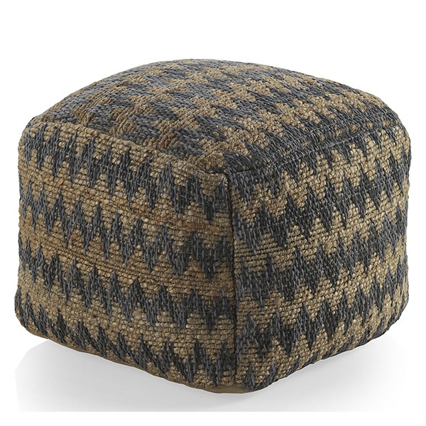 Puff DOURO – yute Marrón y Gris