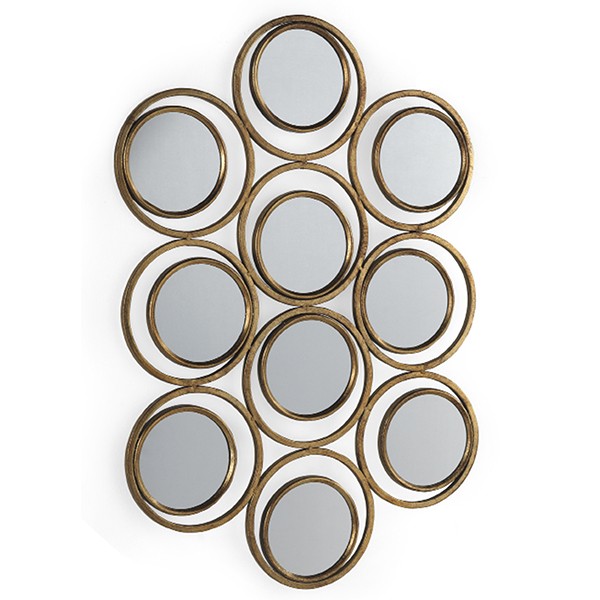 Espejo GUIMARAES – metal Dorado – cristal