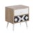 Mesita de noche POTOSÍ H52 – MDF Natural – madera de abeto Blanco