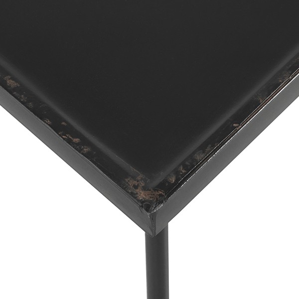 Mesa de comedor PACIFIC 80x80 - metal Negro