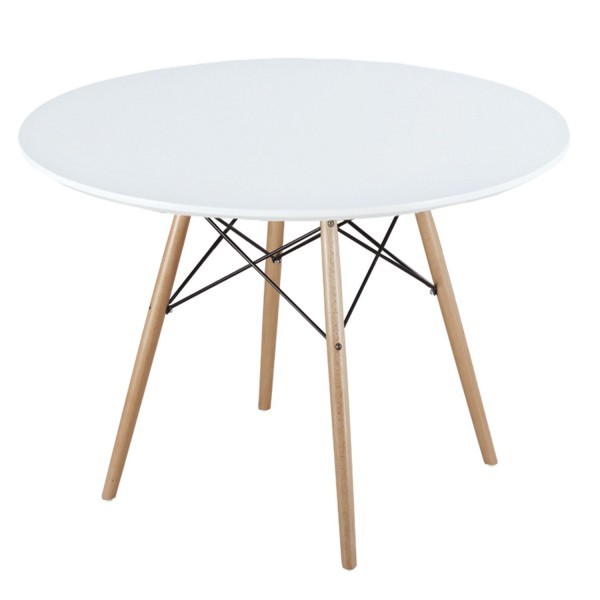 Pack de 4 sillas SUPER WOOD + mesa redonda 120 TOW DINING