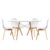Pack de 4 sillas SUPER WOOD + mesa redonda 120 TOW DINING