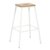 Taburete alto DURANT H77 – madera Natural – metal Blanco