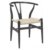 Silla de comedor Haya Negro WISHBONE CH24 Style