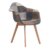 Silla de comedor PATCHWORK SUPER WOOD ARMS PU