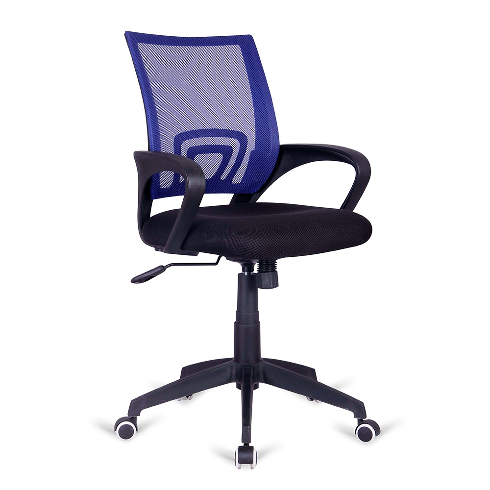 Silla de escritorio Azul y Negro EBORIE BLACK