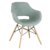 Silla de comedor Verde menta TOW WOOD ARMS ELEGANT