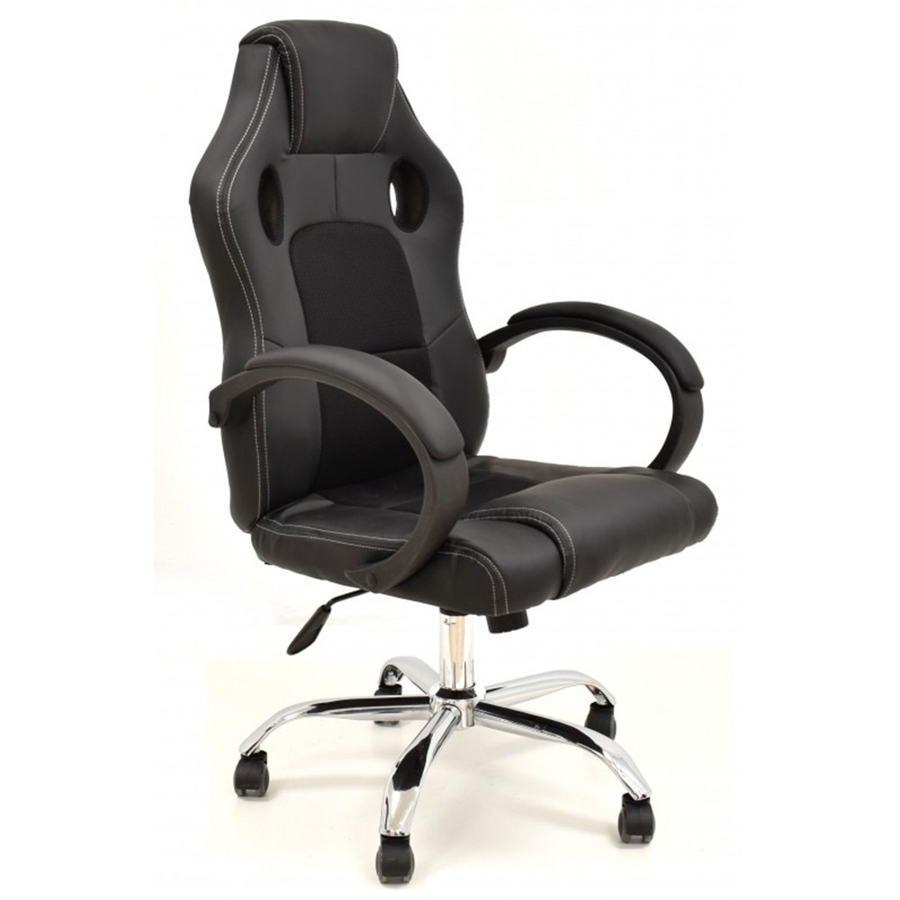 Silla de oficina Negro ALU GAMER