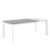 Mesa de comedor extensible VALENTINOS 160(240)x90 – metal Blanco – porcelánico Gris