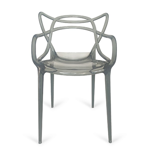 Silla de exterior Gris ahumado COURVE