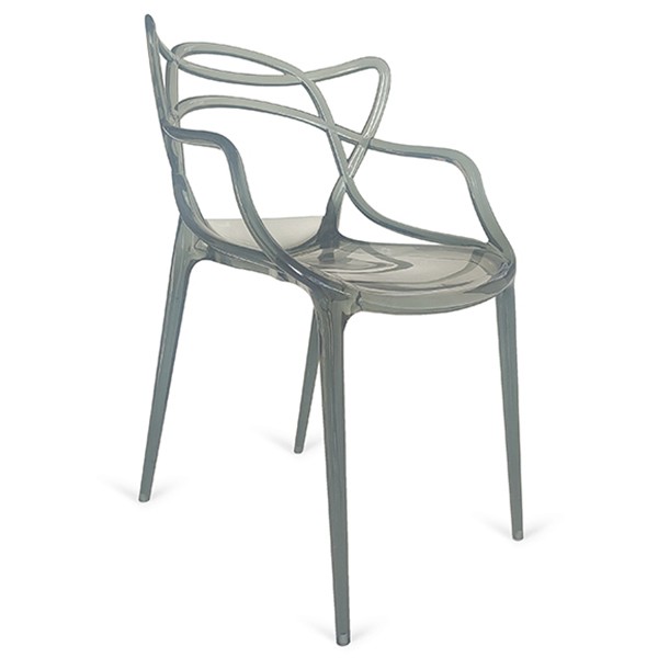 Silla de exterior Gris ahumado COURVE
