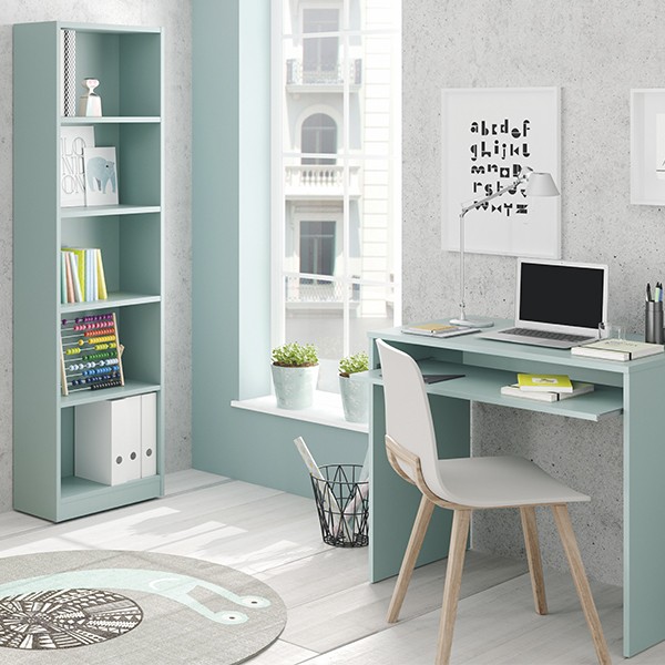 Estantería juvenil CHELA - melamina Verde