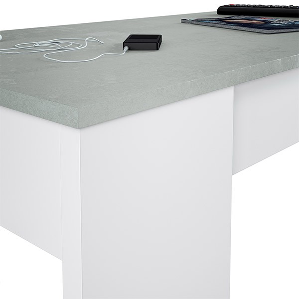 Mesa de centro elevable WILLOW 100X50 - melamina Gris y Blanca