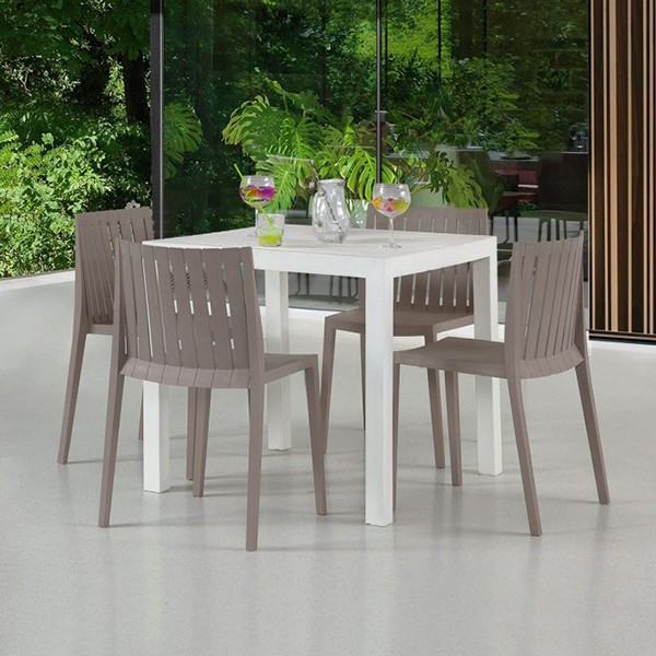 Silla de exterior Blanco LARA