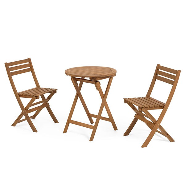 Pack de 2 sillas + mesa redonda 60 SIA