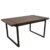 Mesa de comedor CLARK 150×90 – DM Roble oscuro – metal Negro