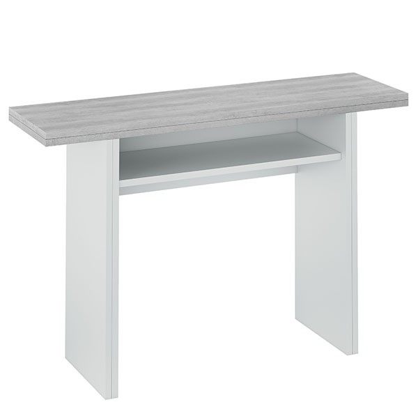 Consola extensible TABLEAU 35(70)x120 – melamina Gris y Blanco