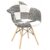 Silla de comedor Negro y Blanco PATCHWORK TOW WOOD ARMS