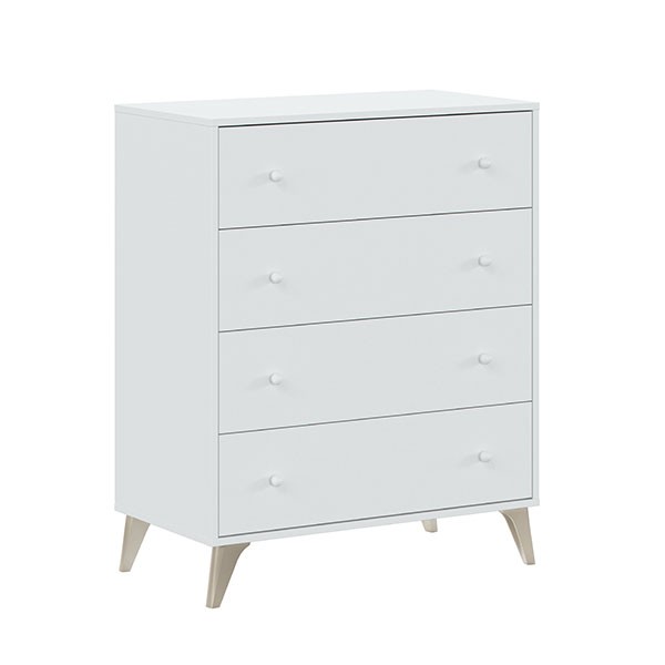 Cómoda con 4 cajones SONNER – melamina Blanco