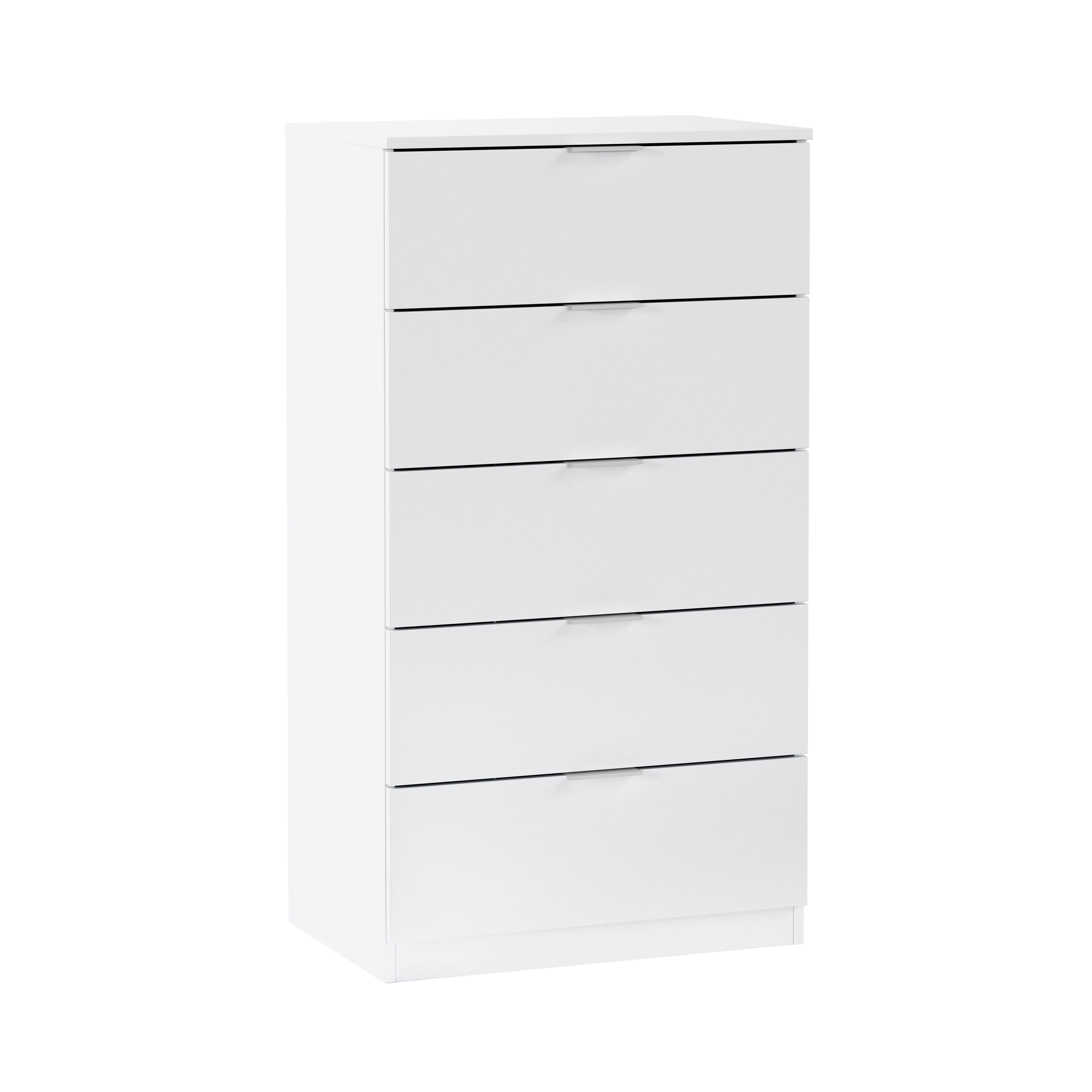 Cómoda con 5 cajones DUTY – melamina Blanco