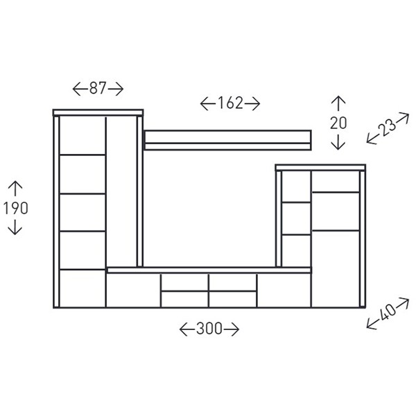Conjunto de comedor ANTRASIT - melamina Gris y Antracita