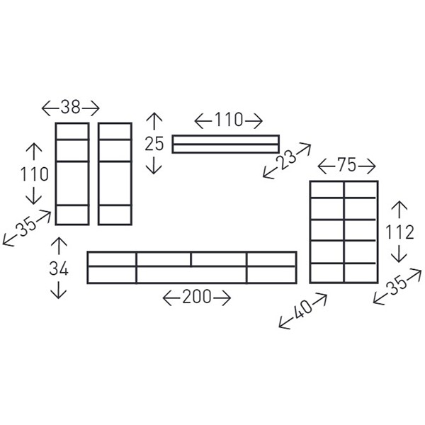 Conjunto de comedor IGNIS - melamina Blanco brillo