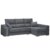 Sofá chaise longue DIVANO 3 plazas – tejido Gris