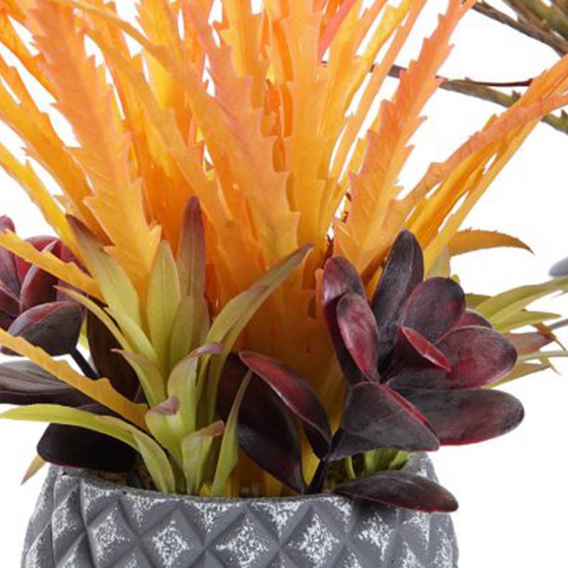 Cactus artificial con maceta de cemento