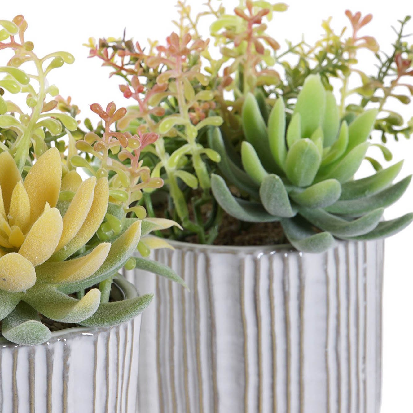 Cactus artificial con maceta de cemento