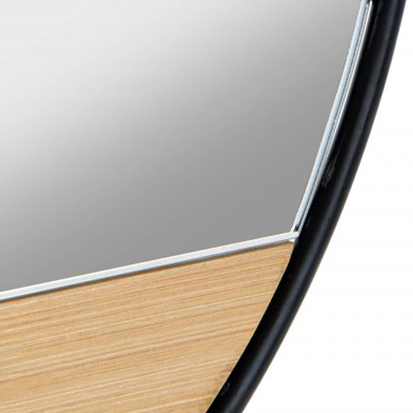 Espejo redondo BAMME - bambú - metal