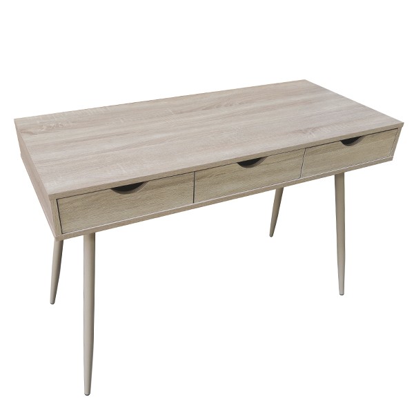 Mesa escritorio CLAU 110X50 – MDF Roble – pies de metal