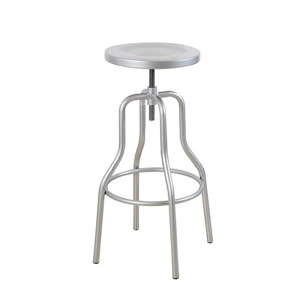 Taburete regulable GALES – metal Gris plata Taburete regulable GALES – metal Gris plata