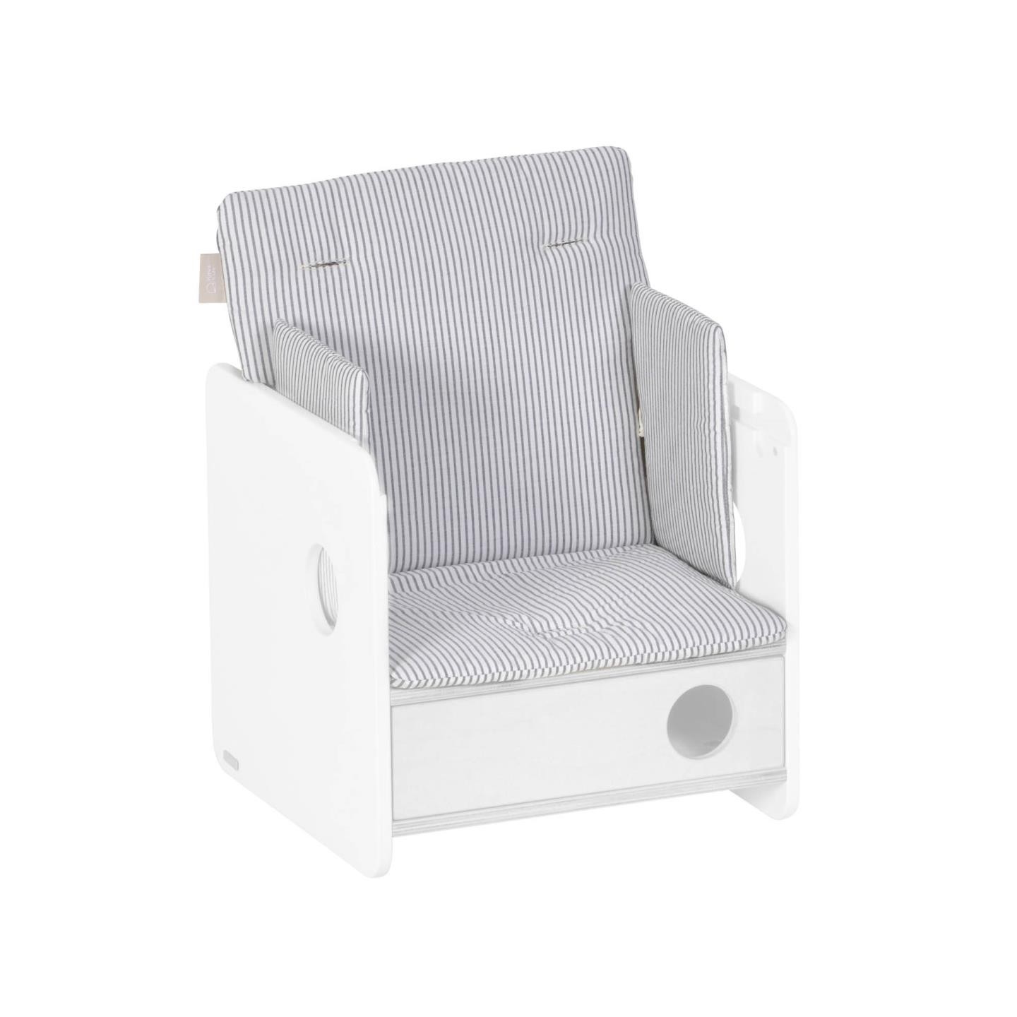 Cojín para silla BABY KRESLO – algodón Rayas Azul