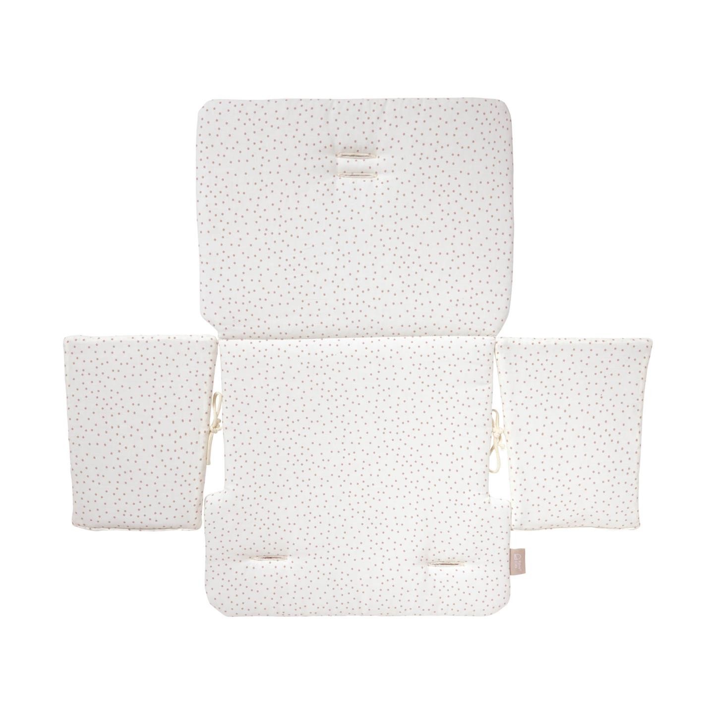 Cojín para silla BABY KRESLO - algodón Topos Rosa