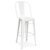 Taburete alto con respaldo TOLIX H76 Style – metal Blanco