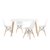 Pack de 4 sillas TOW WOOD + mesa BANDIK 140×80