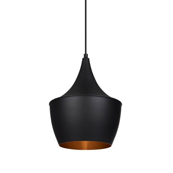 Lámpara de suspensión BEAT FAT Style – metal Acero Negro