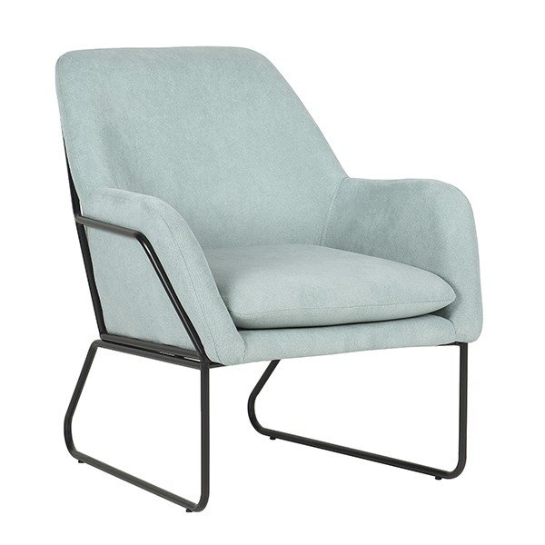 Sillón DALLAS – tejido Verde menta – metal Negro