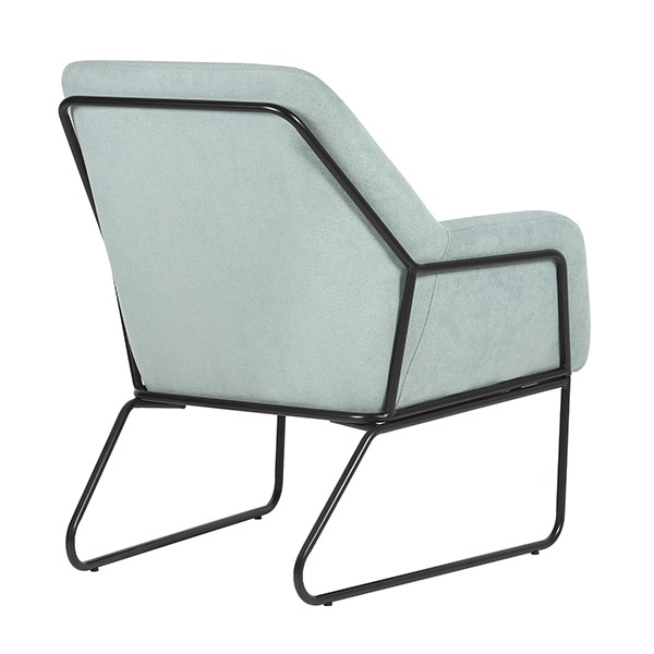 Sillón DALLAS - tejido Verde menta - metal Negro