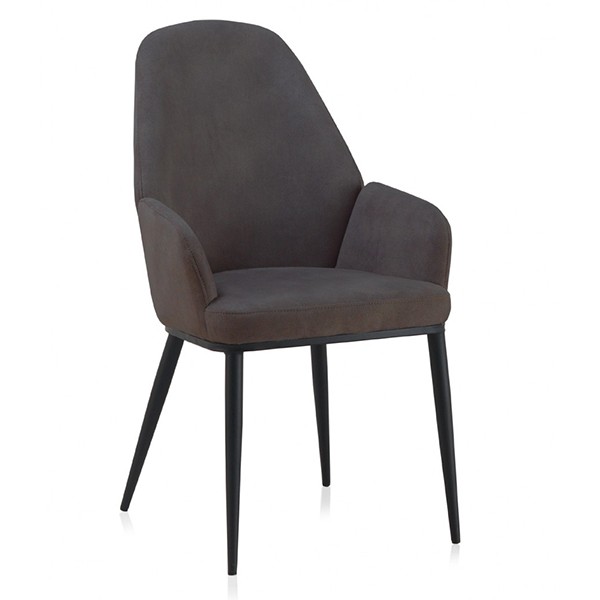 Silla de comedor Gris oscuro FRACOQ ARMS